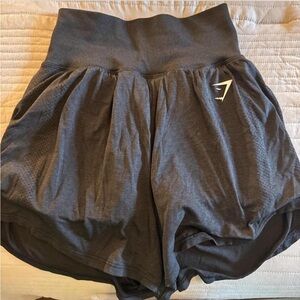 Gymshark Charcoal Women's 2-in-1 Athletic Shorts